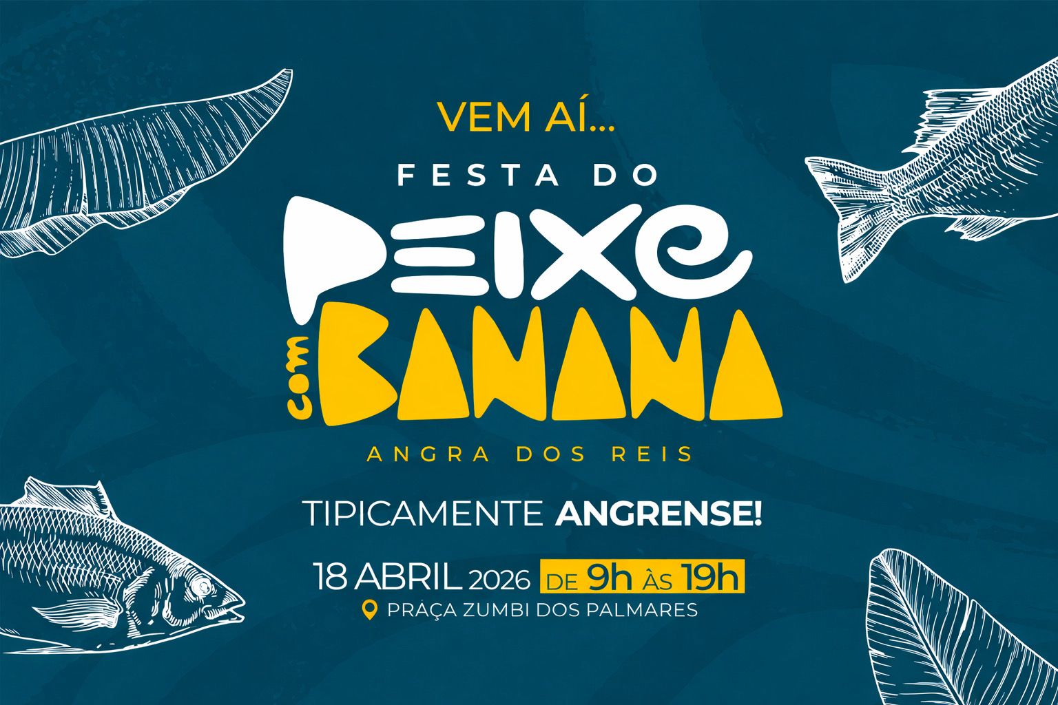 Capa da notícia: Angra promove a 1ª edição da Festa do Peixe com Banana neste sábado