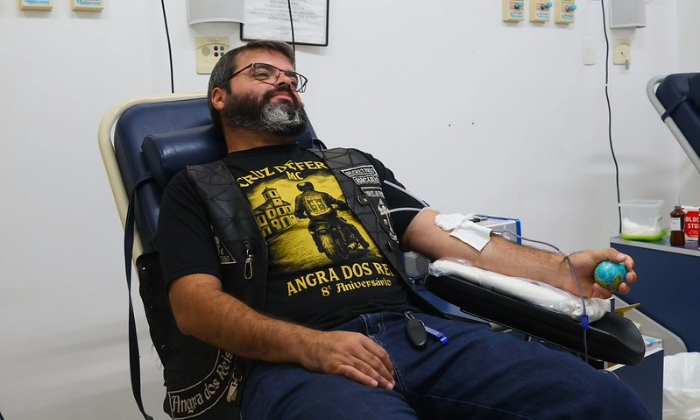 Capa da notícia: Motociclistas de Angra reforçam campanha permanente de doação de sangue