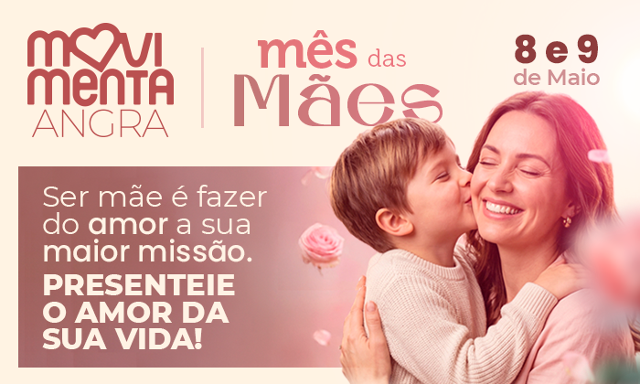 Capa da notícia: Comércio será aquecido pelo Movimenta Angra do Dia das Mães