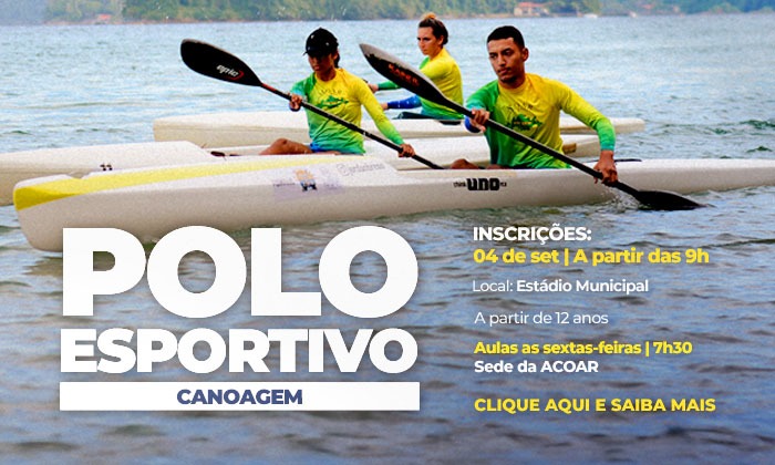 Capa da notícia: Prefeitura abre inscrições para polo esportivo de canoagem